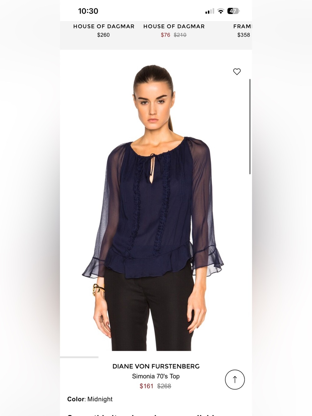 Diane von Furstenberg Silk Top
